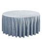 Premium Velvet 120" Round Tablecloth Dusty Blue - Reusable Soft & Seamless Table Cover Pro Linens