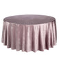 Premium Velvet 120" Round Tablecloth Mauve - Reusable Soft & Seamless Table Cover Pro Linens