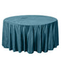 Premium Velvet 120" Round Tablecloth Peacock Teal - Reusable Soft & Seamless Table Cover Pro Linens