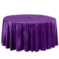 Premium Velvet 120" Round Tablecloth Purple - Reusable Soft & Seamless Table Cover Pro Linens