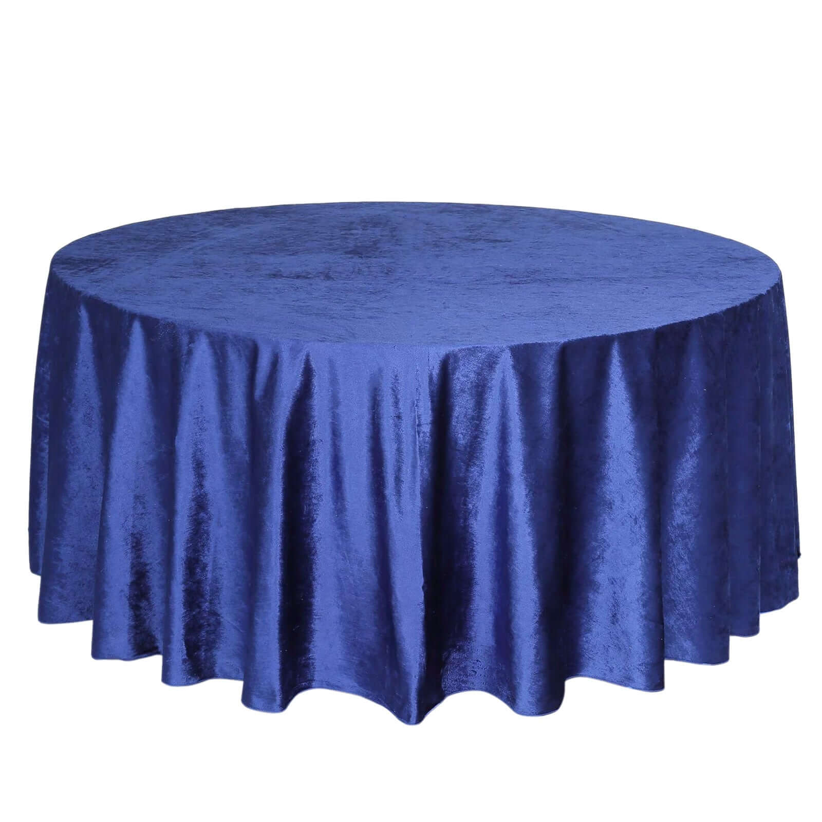 Premium Velvet 120" Round Tablecloth Royal Blue - Reusable Soft & Seamless Table Cover Pro Linens