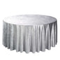 Premium Velvet 120" Round Tablecloth Silver - Reusable Soft & Seamless Table Cover Pro Linens