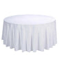 Premium Velvet 120" Round Tablecloth White - Reusable Soft & Seamless Table Cover Pro Linens