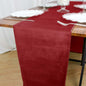 Premium Velvet 12"x108" Table Runner Burgundy - Sheen Finish Reusable Table Decor Pro Linens