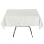 Premium Velvet 54"x54" Square Tablecloth Ivory - Exquisite Soft Textured Feel Reusable Table Cover Pro Linens