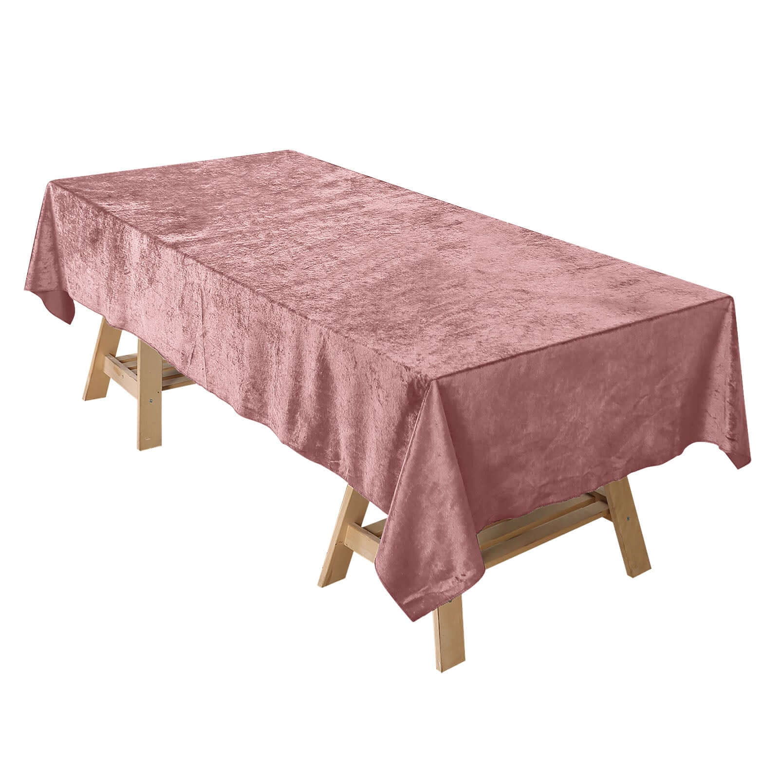 Premium Velvet 60"x102" Rectangle Tablecloth Dusty Rose - Reusable & Soft Table Cover Pro Linens