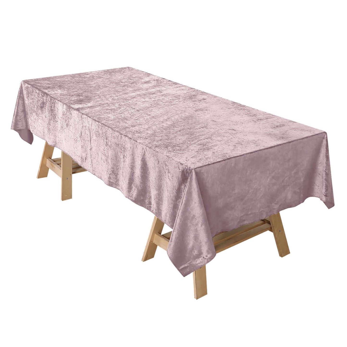 Premium Velvet 60"x102" Rectangle Tablecloth Mauve - Reusable & Soft Table Cover Pro Linens