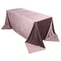 Premium Velvet 90"x132" Rectangle Tablecloth Mauve - Reusable Soft & Seamless Table Cover Pro Linens