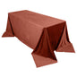 Premium Velvet 90"x132" Rectangle Tablecloth Terracotta (Rust) - Reusable Soft & Seamless Table Cover Pro Linens