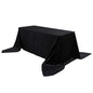 Premium Velvet 90"x156" Rectangle Tablecloth Black - Reusable Soft & Stylish Seamless Table Cover for Sophisticated Weddings & Events Pro Linens