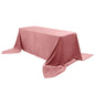 Premium Velvet 90"x156" Rectangle Tablecloth Dusty Rose - Reusable Soft & Seamless Table Cover Pro Linens