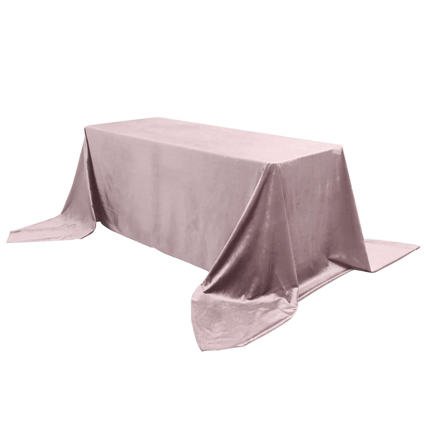 Premium Velvet 90"x156" Rectangle Tablecloth Mauve - Reusable Soft & Seamless Table Cover Pro Linens