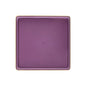 Purple Transparent and Gold Rim Square Plastic Plates - Square Edge Plate Pro Linens