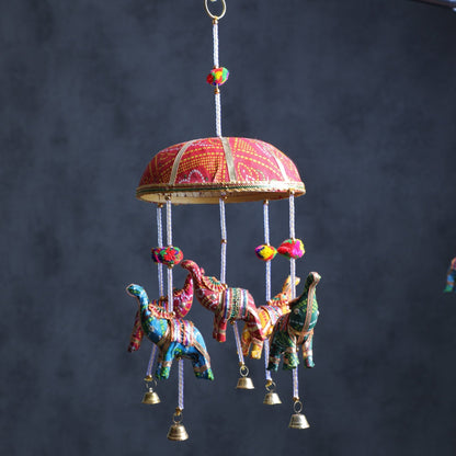 Rajasthani Umbrella Elephant Charm Rajasthani Hangings PRO Indian