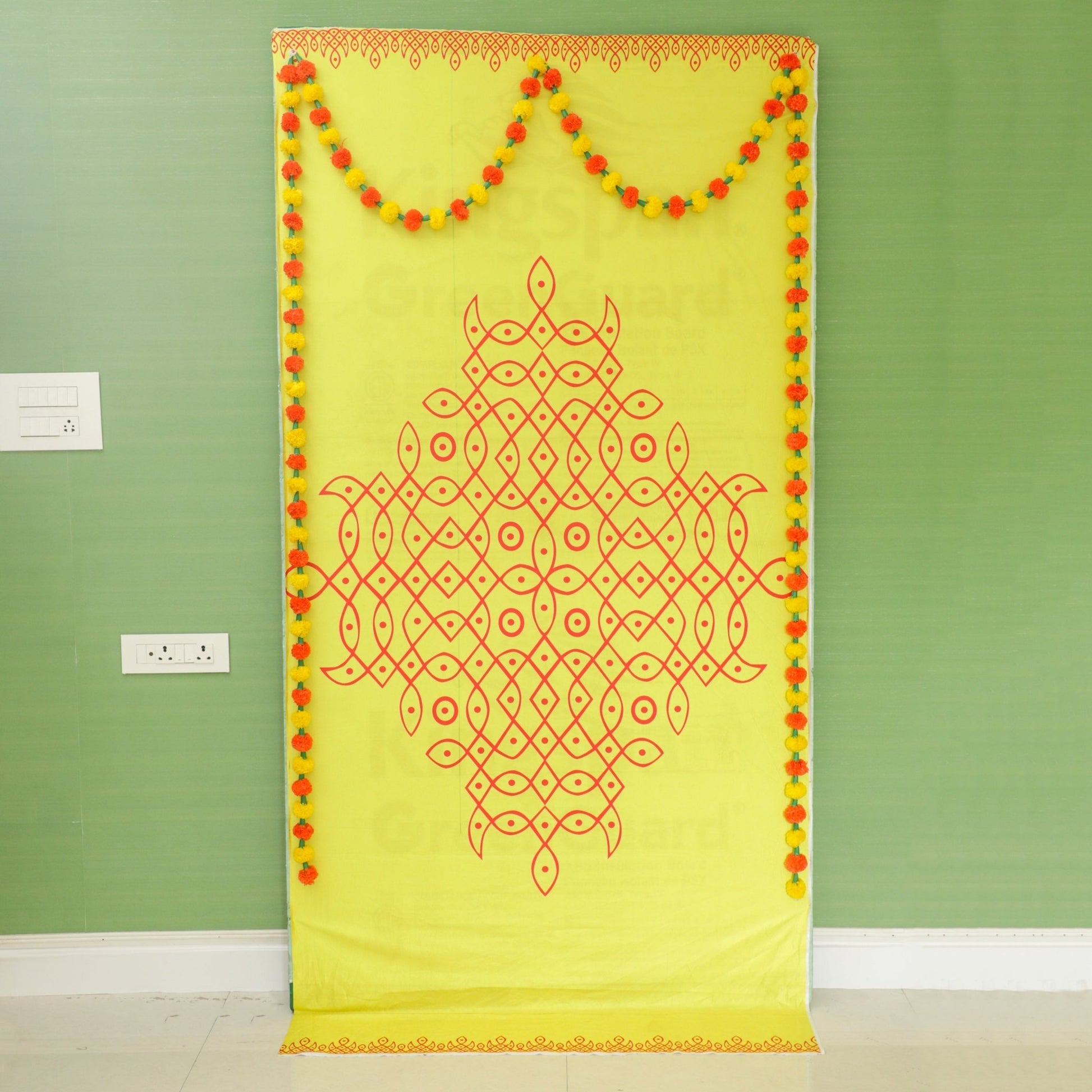 Rangoli Backdrop Cloth Fabric PRO Indian