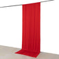 Red 4-Way Stretch Spandex Event Curtain Drapes, Wrinkle Free Backdrop Event Panel with Rod Pockets - 5ftx12ft Pro Linens