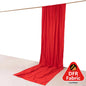 Red Scuba Polyester Event Curtain Drapes, Durable Flame Resistant Backdrop Event Panel Wrinkle Free with Rod Pockets - 5ftx14ft Pro Linens