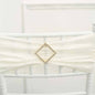 Rhinestone Chair Sash Band Buckle Gold 2" Metal - Glittering Diamond Bow Pin Brooch for Weddings & Celebrations Pro Linens