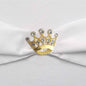 Rhinestone Metal Crown Sash Band Buckle Gold - Glittering Tiara Accent for Weddings & Special Occasions 2" Pro Linens