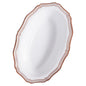 Rose Gold and White Round Plastic Bowls 10 Pack - Aristocrat Soup & Dessert Bowls Pro Linens