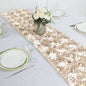 Rosette Satin 14"x108" Table Runner Beige - Grandiose Design Pro Linens