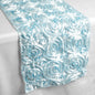 Rosette Satin 14"x108" Table Runner Light Blue - Grandiose Design Pro Linens