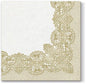 Royal Lace Gold Airlaid 1/4 Fold Dinner Napkin - 50 Pack Dinner Napkins Pro Linens