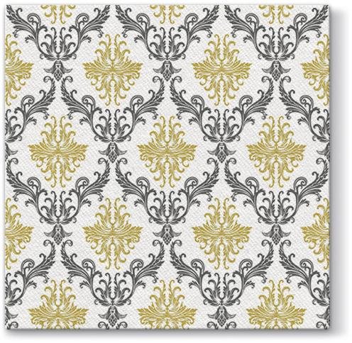 Royal Ornament Gold Airlaid 1/4 Fold Dinner Napkin - 50 Pack Dinner Napkins Pro Linens