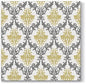 Royal Ornament Gold Airlaid 1/4 Fold Dinner Napkin - 50 Pack Dinner Napkins Pro Linens