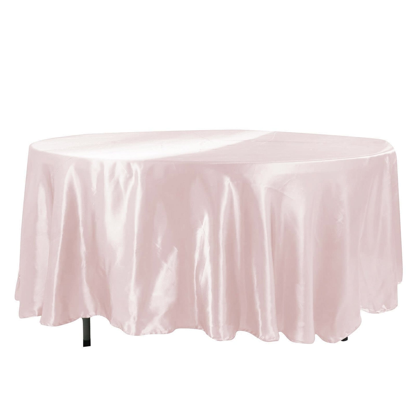 Satin 108" Round Tablecloth Blush - Smooth and Lustrous Table Cover Pro Linens