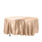 Satin 108" Round Tablecloth Nude - Smooth and Lustrous Table Cover Pro Linens