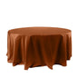 Satin 120" Round Tablecloth Cinnamon Brown - Stylish Seamless Table Cover Pro Linens