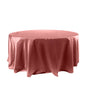 Satin 120" Round Tablecloth Cinnamon Rose - Stylish Seamless Table Cover Pro Linens