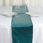 Satin 12"x108" Table Runner Peacock Teal - Stylish Table Linen Pro Linens