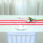 Satin 12"x108" Table Runner Red/White Stripe - Classic Striped Design Pro Linens