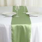 Satin 12"x108" Table Runner Sage Green - Stylish Table Linen Pro Linens