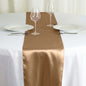 Satin 12"x108" Table Runner Taupe - Stylish Table Linen Pro Linens