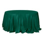 Satin 132" Round Tablecloth Hunter Emerald Green - Stylish Seamless Table Cover Pro Linens