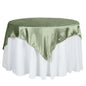 Satin 60"x60" Table Overlay Square Tablecloth Sage Green - Smooth Silky Touch Table Cover Pro Linens