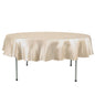 Satin 90" Round Tablecloth Beige - Smooth and Lustrous Table Cover Pro Linens