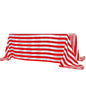 Satin 90"x132" Rectangle Tablecloth Red/White - Stripe Design with Seamless Silky Smooth Finish Table Cover Pro Linens