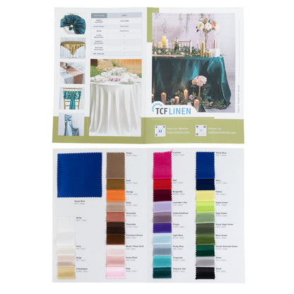 Satin Fabric Sample Book - 34 Colors, High-Quality Swatches for Upholstery, Sewing and Craft Projects Pro Linens