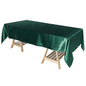 Satin Rectangular 60"x102" Tablecloth Hunter Emerald Green - Smooth and Lustrous Table Cover Pro Linens