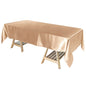 Satin Rectangular 60"x102" Tablecloth Nude - Smooth and Lustrous Table Cover Pro Linens