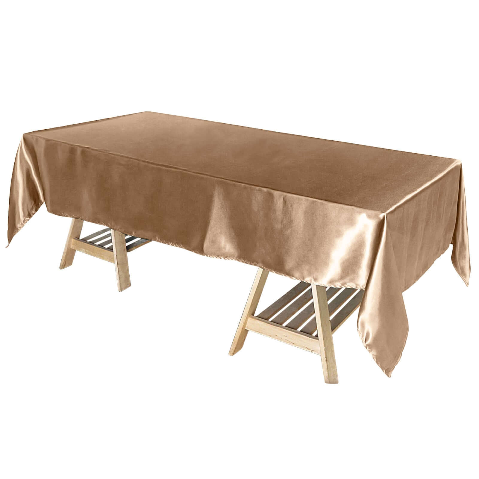 Satin Rectangular 60"x102" Tablecloth Taupe - Smooth and Lustrous Table Cover Pro Linens