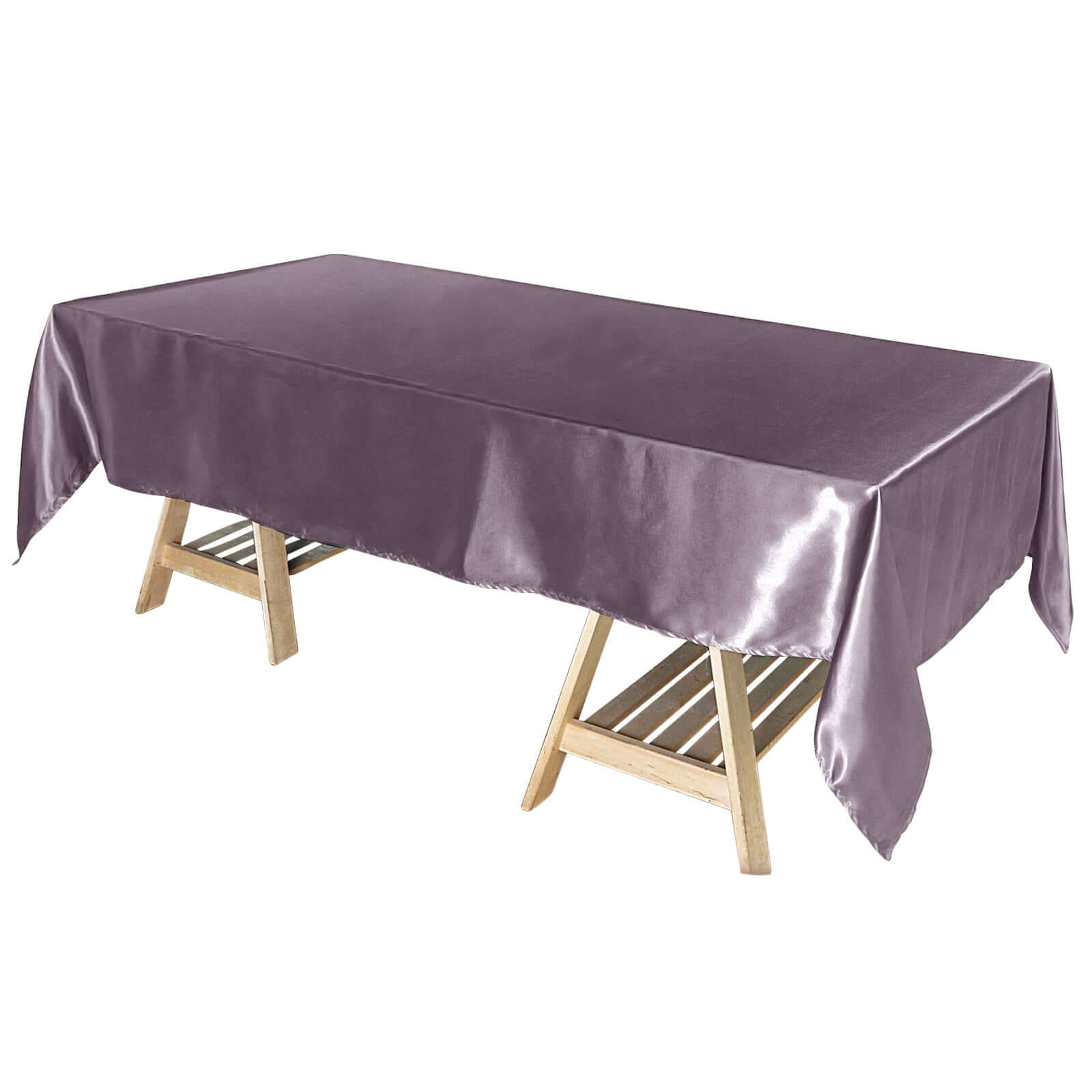 Satin Rectangular 60"x102" Tablecloth Violet Amethyst - Smooth and Lustrous Table Cover Pro Linens