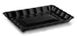 Scalloped Black Rectangular Serving Tray - 4 Count Serving Tray Pro Linens