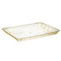 Scalloped Gold Glitter Rectangular Serving Tray - 4 Count Serving Tray Pro Linens