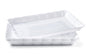 Scalloped White Rectangular Serving Tray - 4 Count Serving Tray Pro Linens