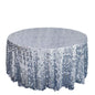 Sequin 120" Round Tablecloth Dusty Blue - Seamless Big Payette Table Cover Pro Linens